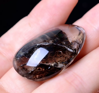 17.34g RARE NATURAL Clear Mica Quartz "Stone in Stone" Crystal Pendant Healing