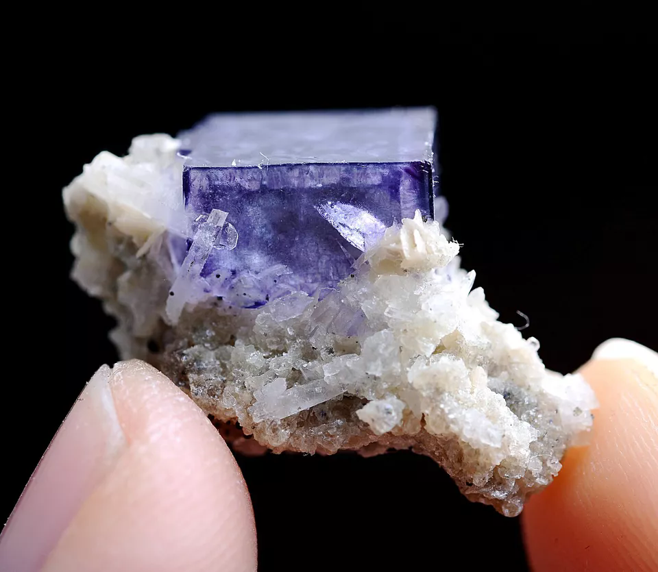 5.7g Natural Clear Phantom Purple FLUORITE Mineral Specimen /Yaogangxian China