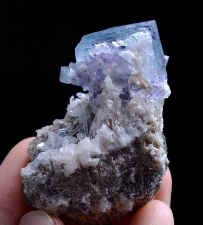 51g Natural Phantom Window Purple FLUORITE Mineral Specimen/Yaogangxian China