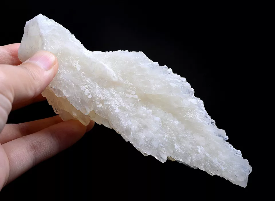 284g Natural Complete “Angel Wings” White Calcite Mineral Specimen/China