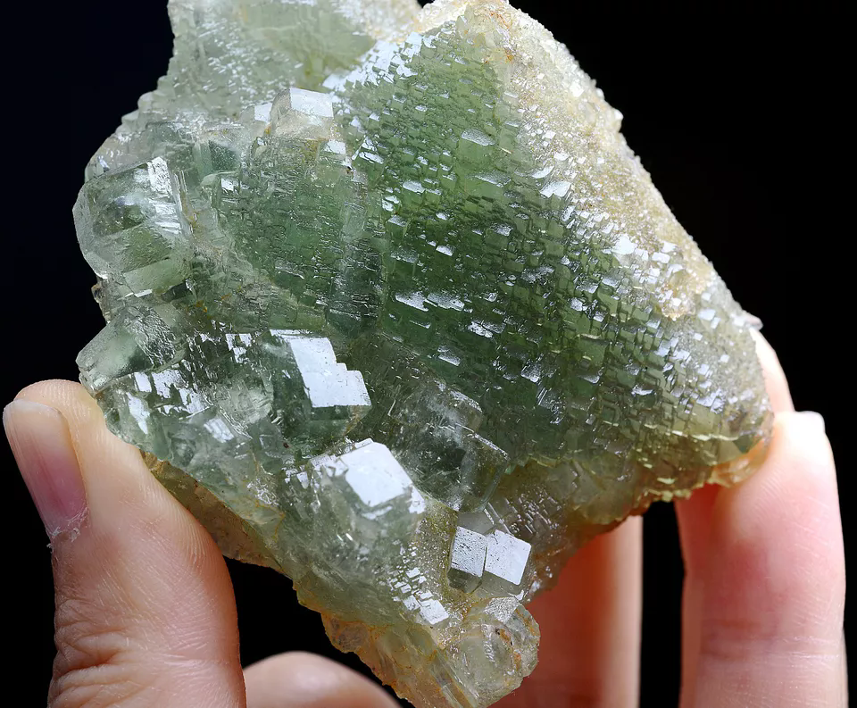 179g Natural Rare Echelon Cube Green Fluorite Mineral Specimen/China