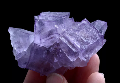 61g Natural Clear Purple Edge Fluorite Mineral Specimen /Guizhou China