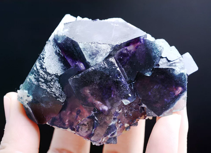 198.g Natural Devil's Eye Purple FLUORITE Mineral Specimen/Inner Mongolia  China