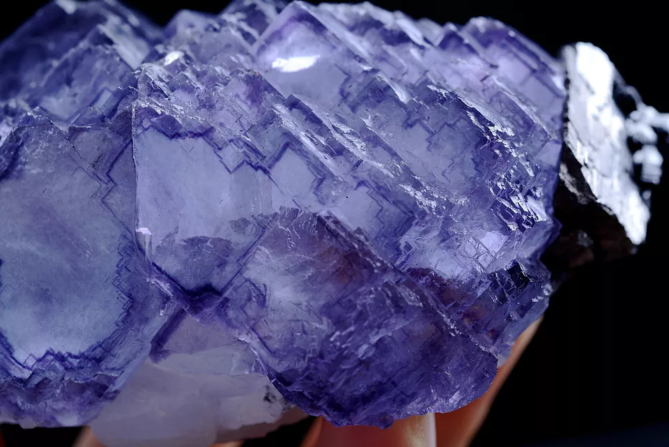 281g Natural Phantom Window Purple Fluorite & Arsenopyrite Mineral Specimen