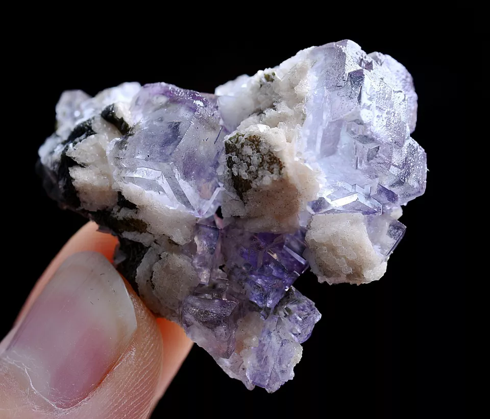 14.1g Natural Purple Fluorite & Calcite Mineral Specimen/Yaogangxian/ China