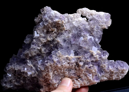 855g TRANSPARENT PHANTOM PURPLE FLUORITE CRYSTAL MINERAL SPECIMEN/ YaoGangXian