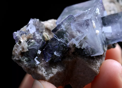 33g Natural Phantom Window Purple FLUORITE Mineral Specimen/Yaogangxian China