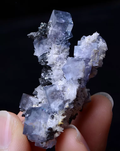 25.42g NATURAL PURPLE FLUORITE & ARSENOPYRITE SYMBIOTIC MINERAL SPECIMEN