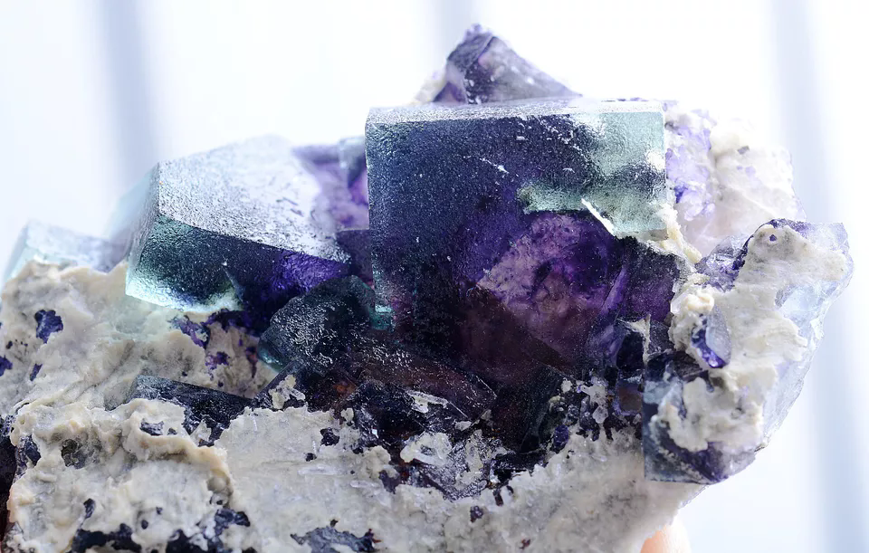 76g Natural Devil's Eye Purple FLUORITE Mineral Specimen/Inner Mongolia  China