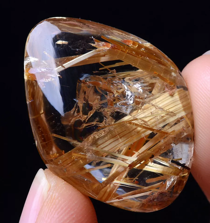 51.70ct Natural Gold Rutilated Quartz Crystal Woman Men Cure Powerful Pendant