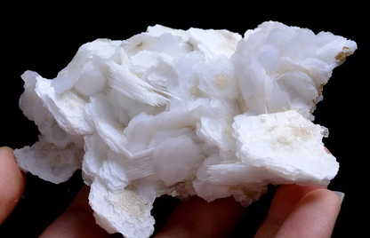 New Find Natural Rare White Ladder-Like Calcite & Crystal Mineral Specimen 100.g