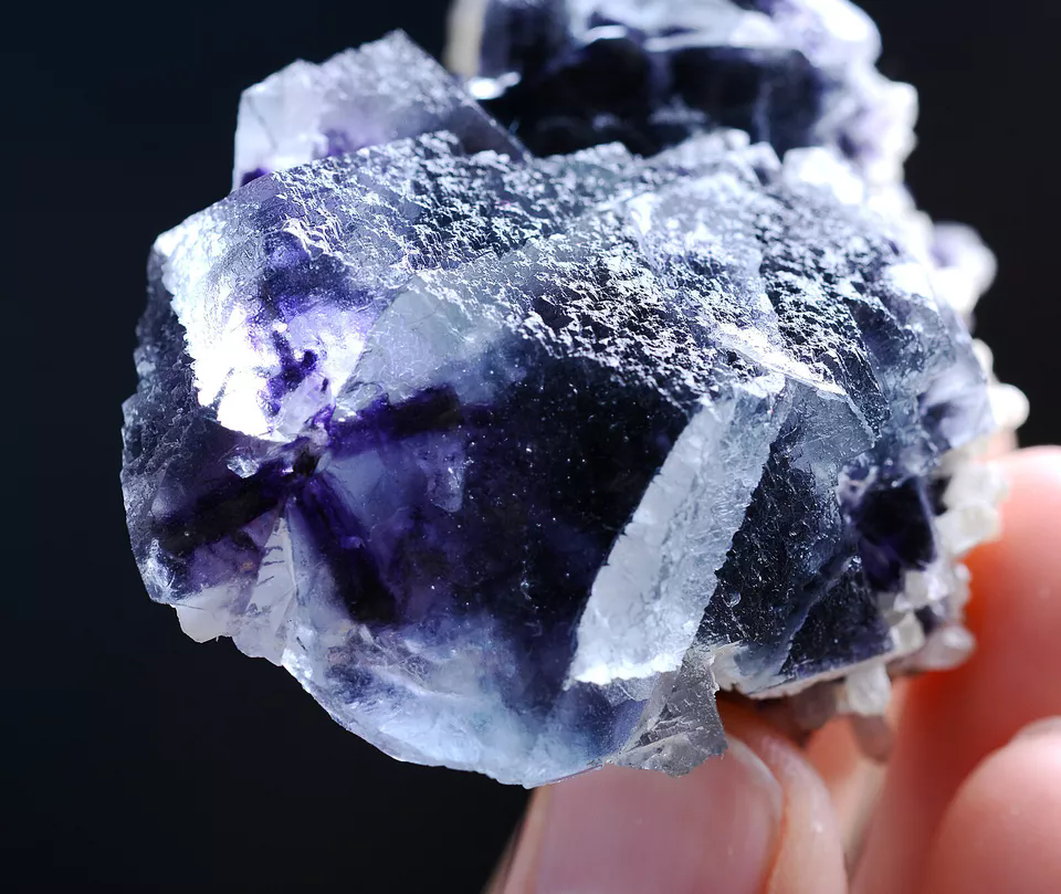 74.g Natural Devil's Eye Purple FLUORITE Mineral Specimen/Inner Mongolia China