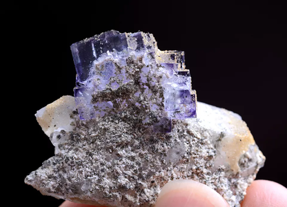 14.8g Natural Phantom Purple FLUORITE Pyrite Mineral Specimen/Yaogangxian China