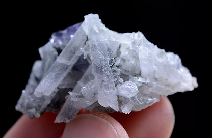 8.8g Natural Bismuthinite Purple FLUORITE Crystal Mineral Specimen/ Yaogangxian