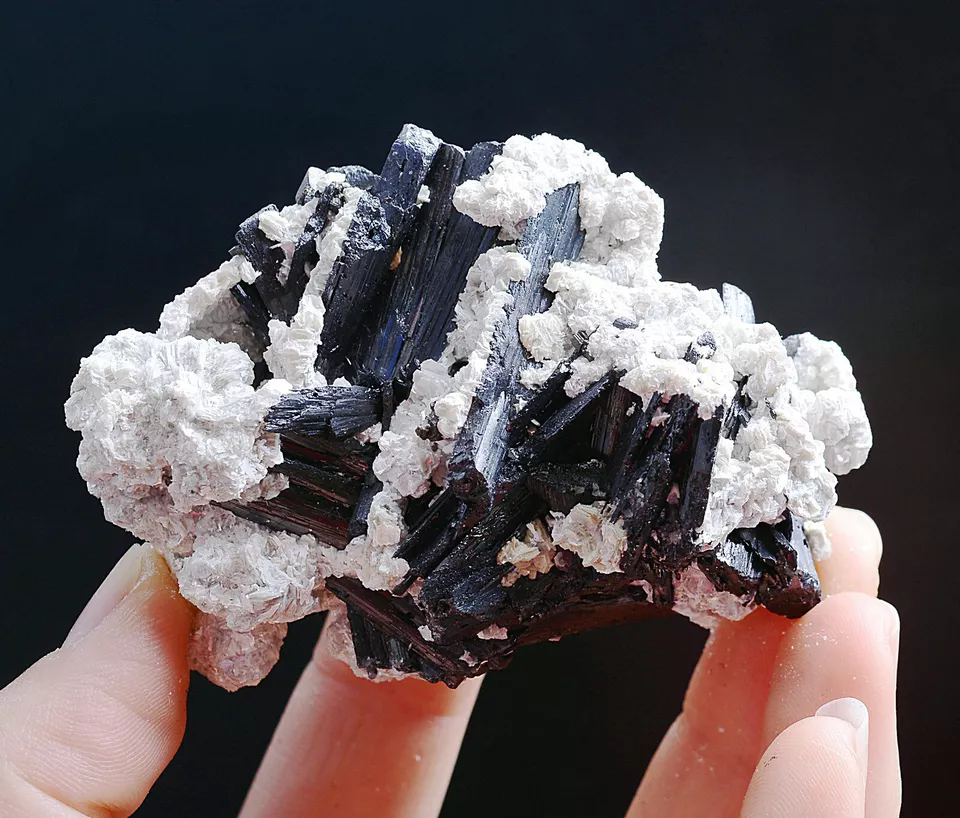 117g Natural Wolframite CRYSTAL Calcite Mineral Specimen/Yaogangxian  China