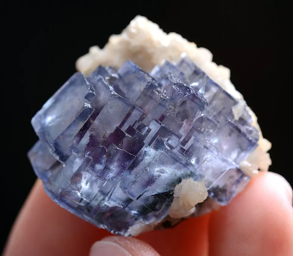 20g Natural Purple Window Fluorite Calcite  Mineral Specimen/Yaogangxian  China