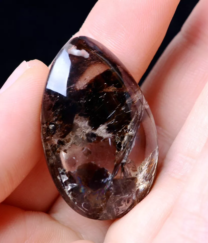 17.34g RARE NATURAL Clear Mica Quartz "Stone in Stone" Crystal Pendant Healing