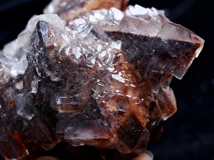 257g Natural Perfect Dipyramidal red Calcite CLUSTER Mineral Specimen/China