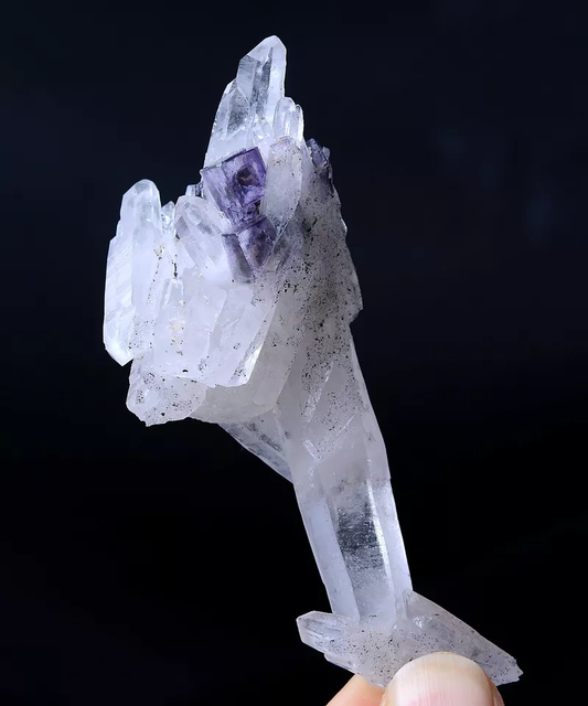 46.93g NEWLY DISCOVERED PURPLE FLUORITE & CRYSTAL SYMBIOTIC MINERAL SAMPLES