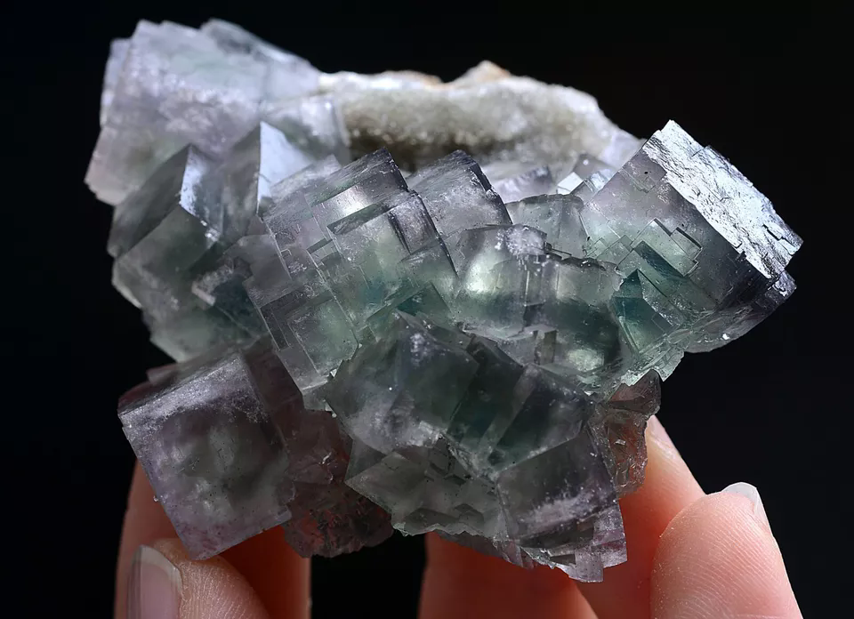 71g Natural Phantom Window Green Fluorite CRYSTAL CLUSTER Mineral Specimen