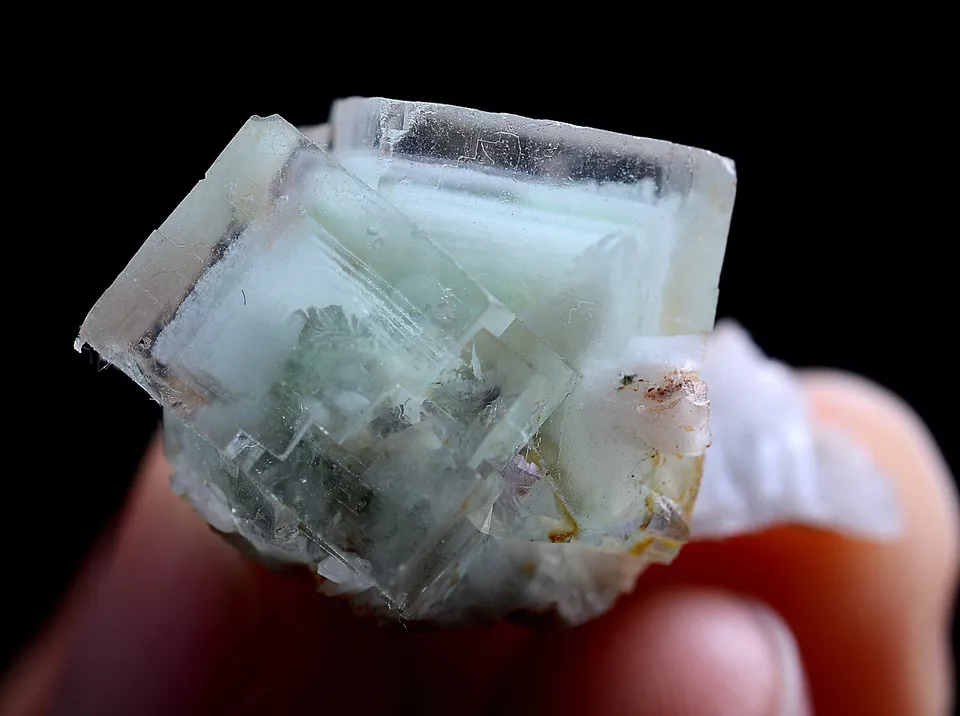 7g Natural Phantom Window Green Fluorite Mineral Specimen/Yaogangxian China