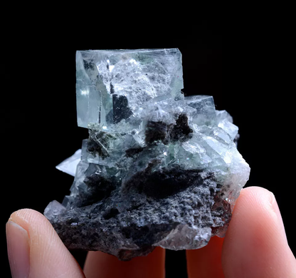 31.0g Natural Rare lucency Ghost Fluorite Mineral Specimen/ Xianghuapu China