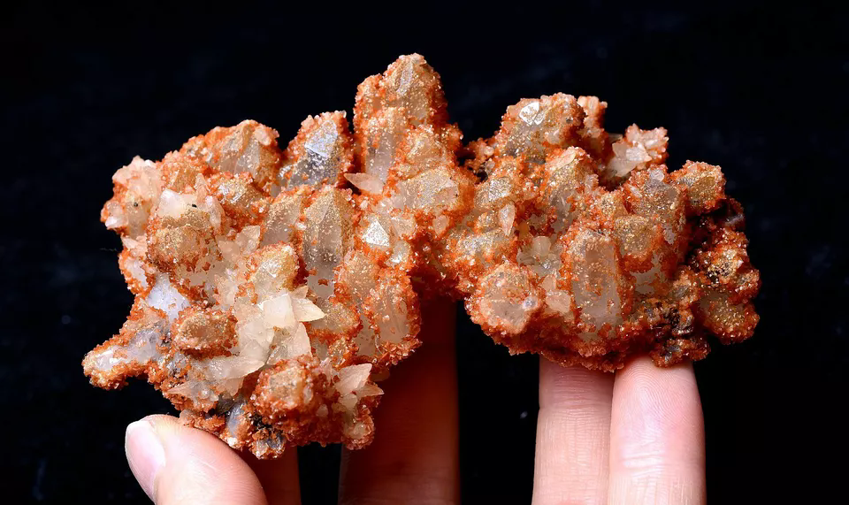 149gNatural Rare Rootless Red CRYSTAL & Calcite Mineral Specimen/Inner Mongolia