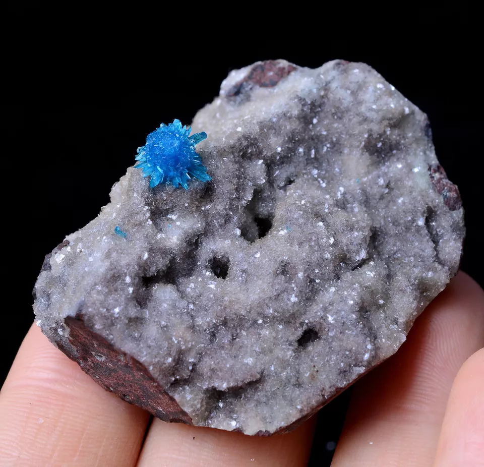 44.09g Natural CAVANSITE & ZEOLITE Crystal Symbiotic Mineral Specimen/India