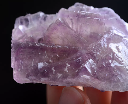 70g Natural Clear Purple Phantom Window Fluorite Mineral Specimen /China