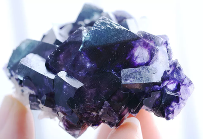 81g Natural Devil's Eye Purple FLUORITE Mineral Specimen/Inner Mongolia China