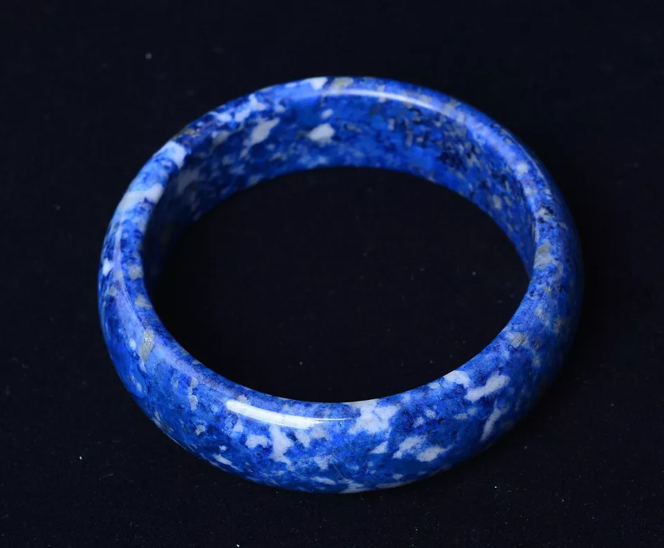 Beautiful Natural Lazurite Gemstone Healing Woman Bangle Inner Diameter 61mm