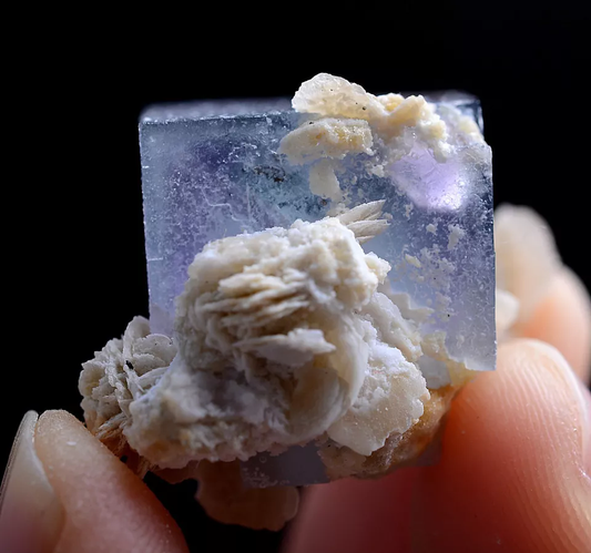 16g Natural Phantom Window Purple Fluorite Calcite Mineral Specimen/Yaogangxian