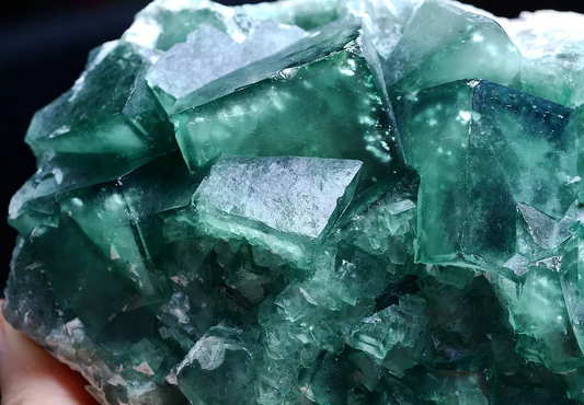 NATURAL Beauty Green Cubic FLUORITE Crystal Cluster Mineral Specimen 1178.g