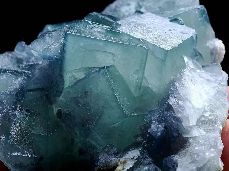 1492g  Natural Phantom Window Green Cubic Fluorite CLUSTER Mineral  Specimen