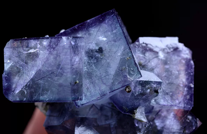 44.gNatural Bismuthinite Purple FLUORITE & Crystal Mineral Specimen/Yaogang xian