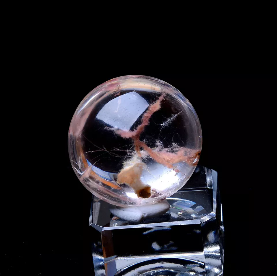 64.10ct Rare Natural Phantom Rabbit Hair Rutilated Quartz Crystal Cure  Pendant