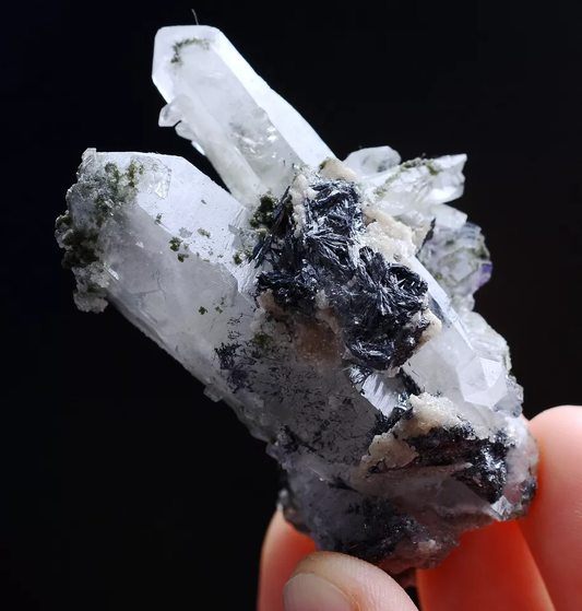 41g Natural Bismuthinite & Crystal Cluster Mineral Specimen/YaoGangXian China