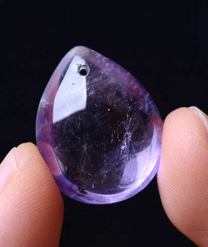 4.95g Natural Beauty Amethyst Crystal Gem Madam Water Drop Shape  Pendant