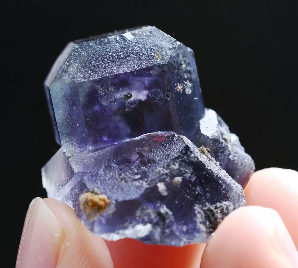 16g  Natural Rare Cube Purple Fluorite Cluster Mineral Specimen/Fujian China