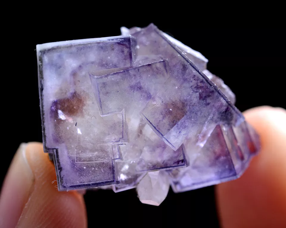 12gNatural Window Purple FLUORITE & Crystal Mineral Specimen/ Yaogangxian China