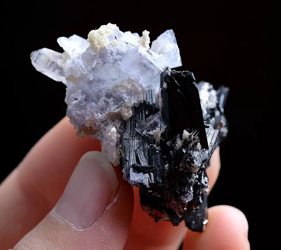 37g Natural Wolframite & Fluorite CRYSTAL Mineral Specimen / Yaogangxian China