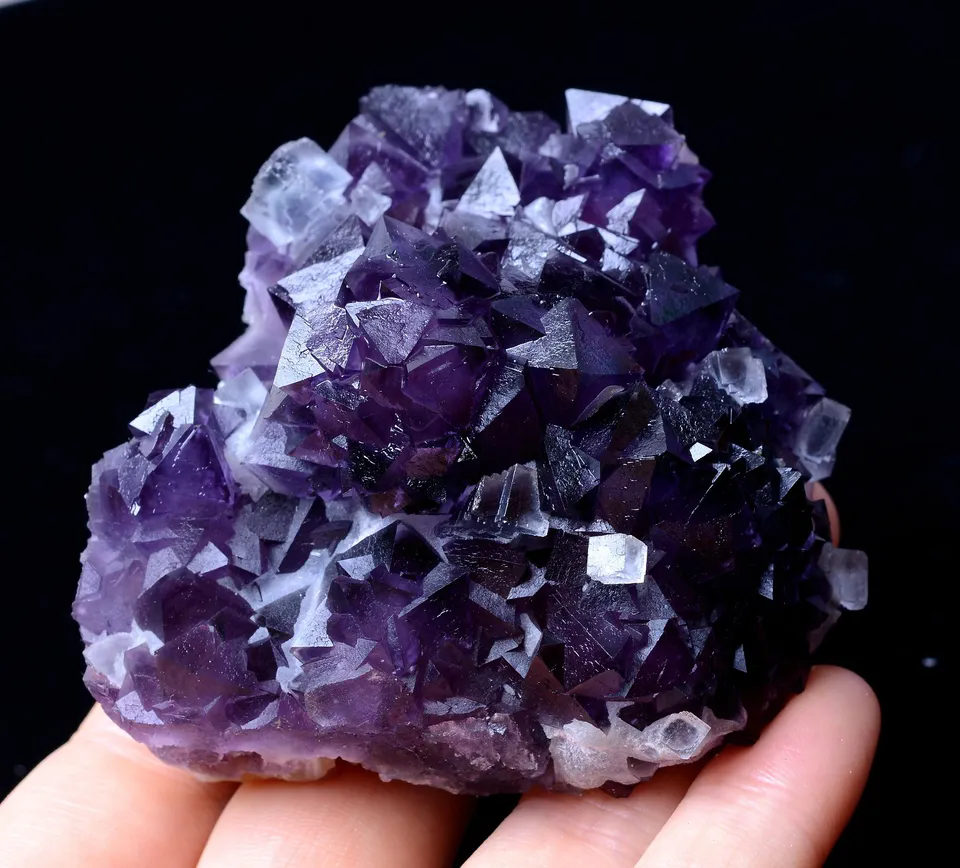 211.68g MUSEUM COLLECTION NEWLY DISCOVERED RARE PURPLE FLUORITE MINERAL SAMPLES