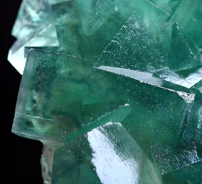 86g Natural Clear Phantom Window Green Fluorite CLUSTER Mineral Specimen/ China