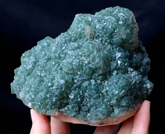 902g Newly Discovered Green Apophyllite CRYSTAL CLUSTER Mineral  Specimen