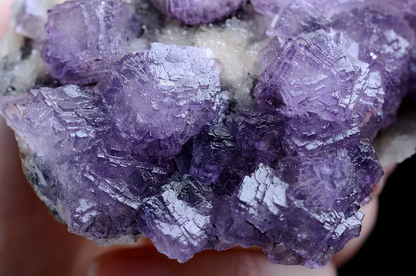 168g Natural Clear Purple Edge Fluorite Mineral Specimen/Guizhou  China