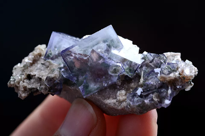 33g Natural Phantom Window Purple FLUORITE Mineral Specimen/Yaogangxian China