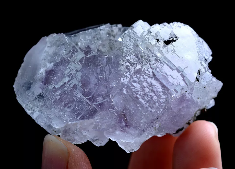 69.5g Natural Purple Fluorite & Wolframite Mineral Specimen/Yaogangxian  China