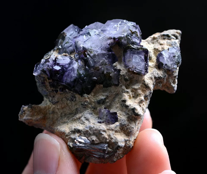 55.0g Natural Purple Fluorite & arsenopyrite Mineral Specimen/Yaogangxian China