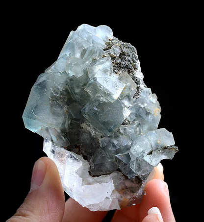 150g Natural Blue And White Porcelain Fluorite Mineral Specimen/Yaogangxian