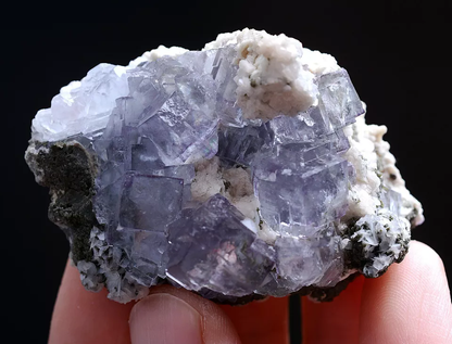 48g Natural Transparent Purple Fluorite Calcite Mineral Specimen/ Yaogang  xian